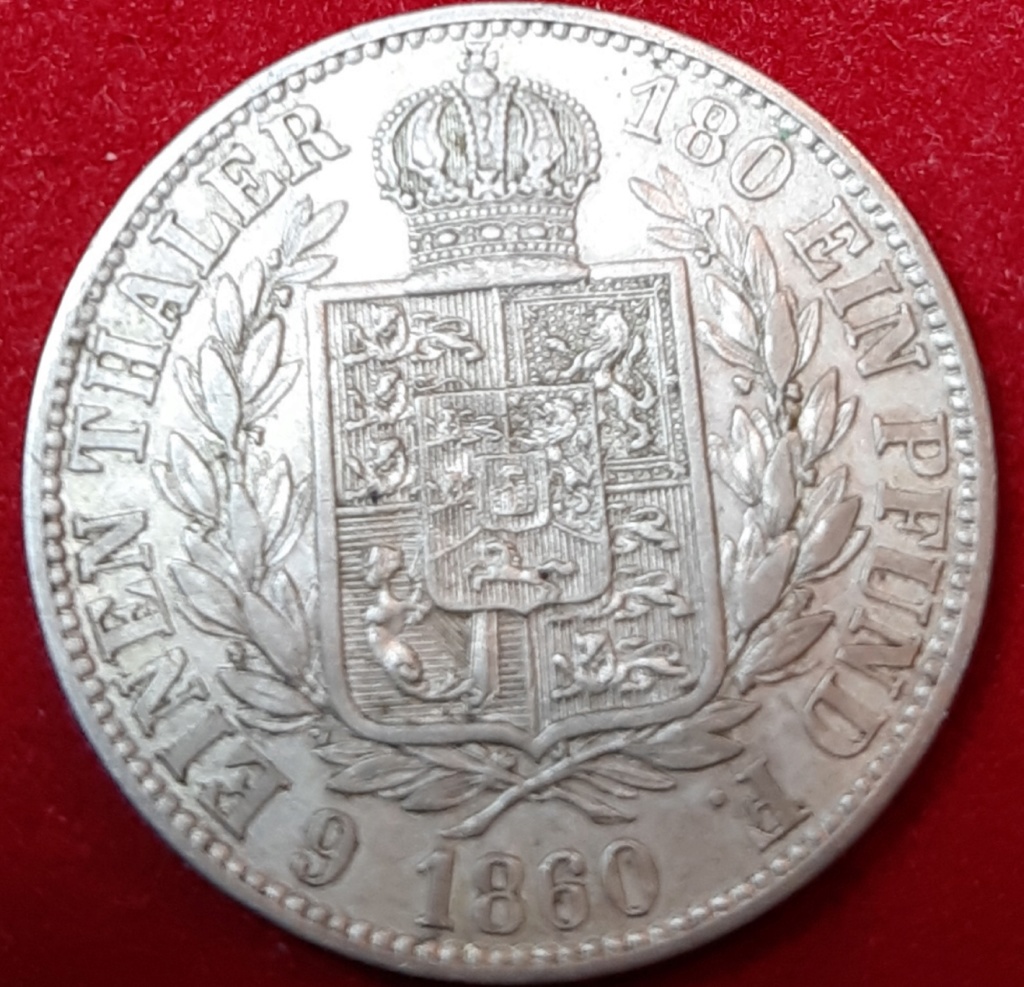 1860 -B Kingdom of Hannover - 1/6 Thaler1- George V de Hannover 20190881