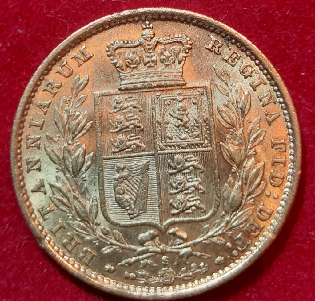 1885 - Soberano - acuñado en Sydeny Australia con el escudo de armas en el reverso- 20190912