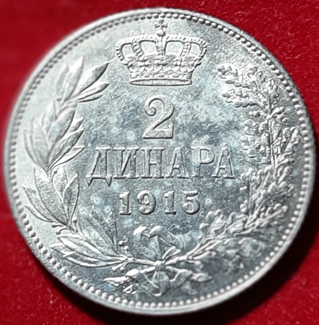 Reino de Serbia 2 dinares 1915 Petar I para Tirant Lo Blanch 20190951