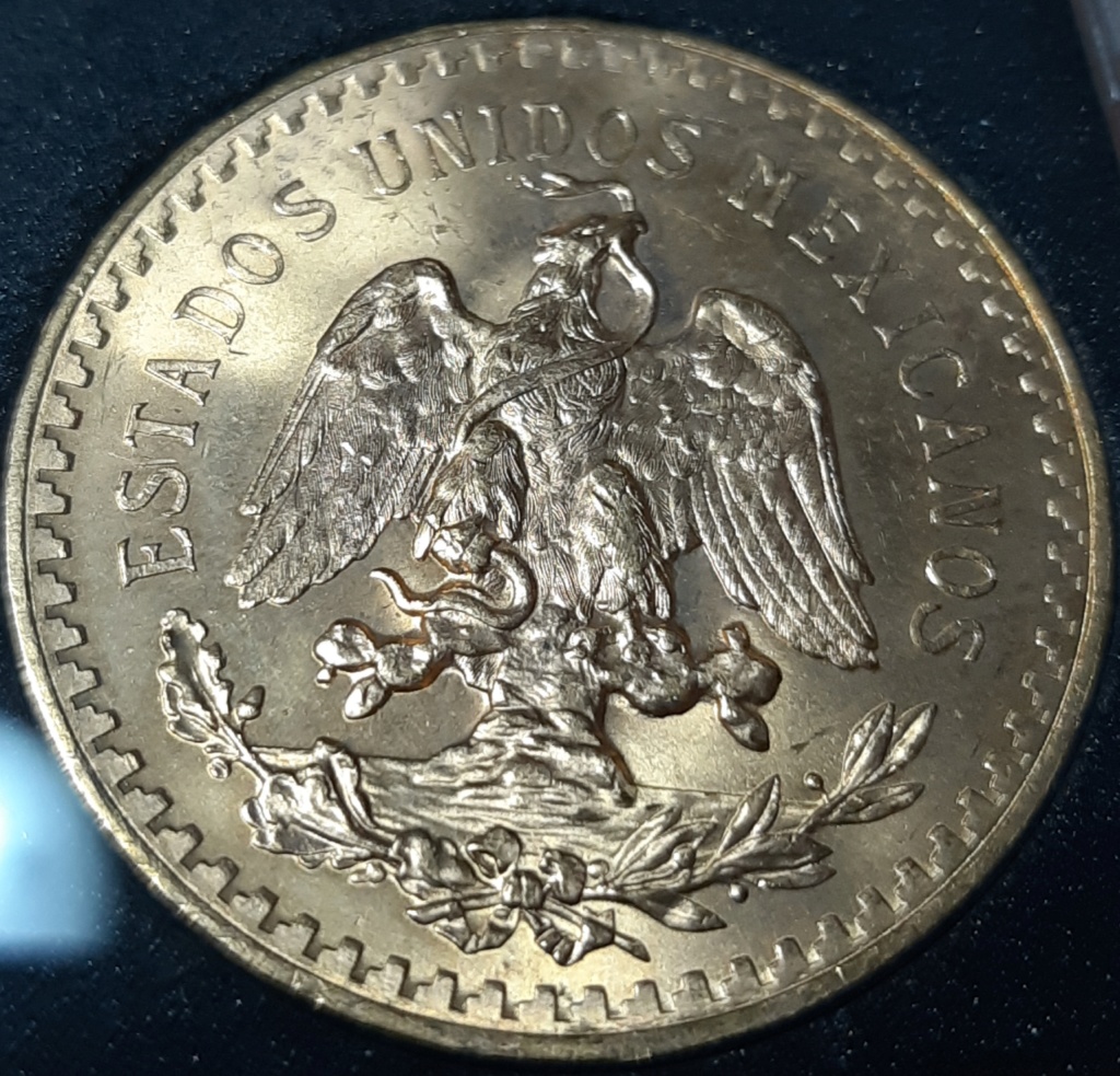 LA MONEDA DE ORO 50 PESOS CENTENARIO 1947- REACUÑACIÓN -MEXICO.  20190974