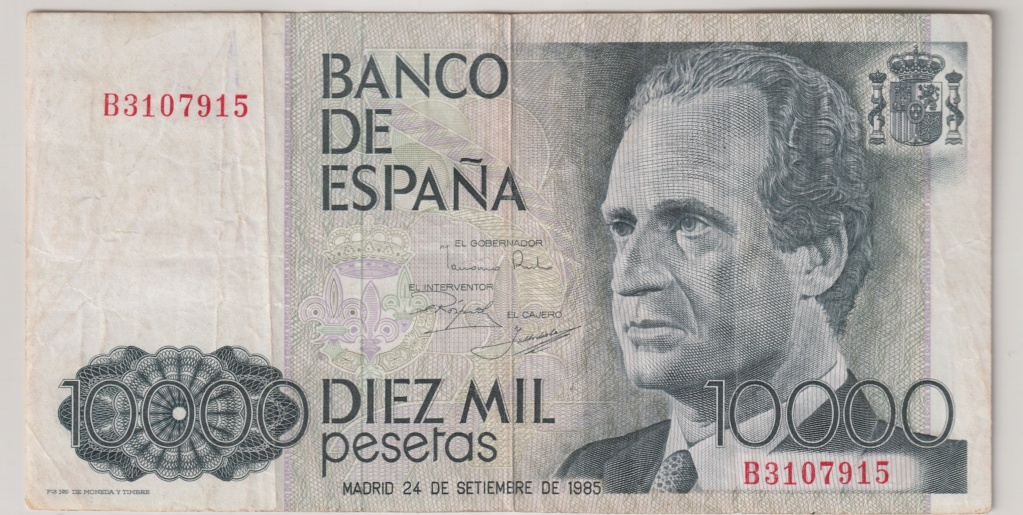 Serie complete de billetes de peseta 1979/80 10000_11