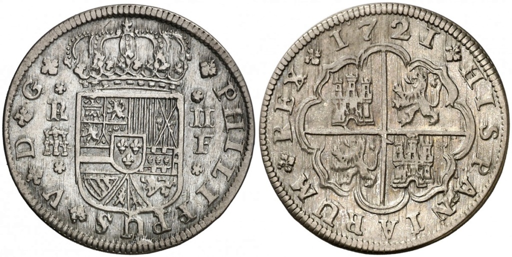 Moneda de plata de 2 Reales de Felipe V 1721 ¿FALSA? 1721310