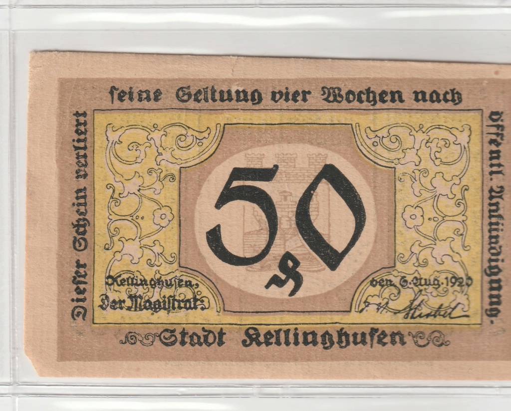 50 Pfennig de la ciudad de Kellinghusen, 1920 Anv26