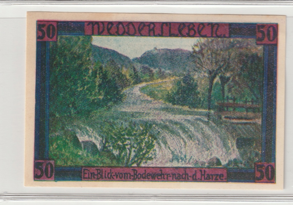 50 Pfennig del municipio de Weddersleben, 1921 Rev11