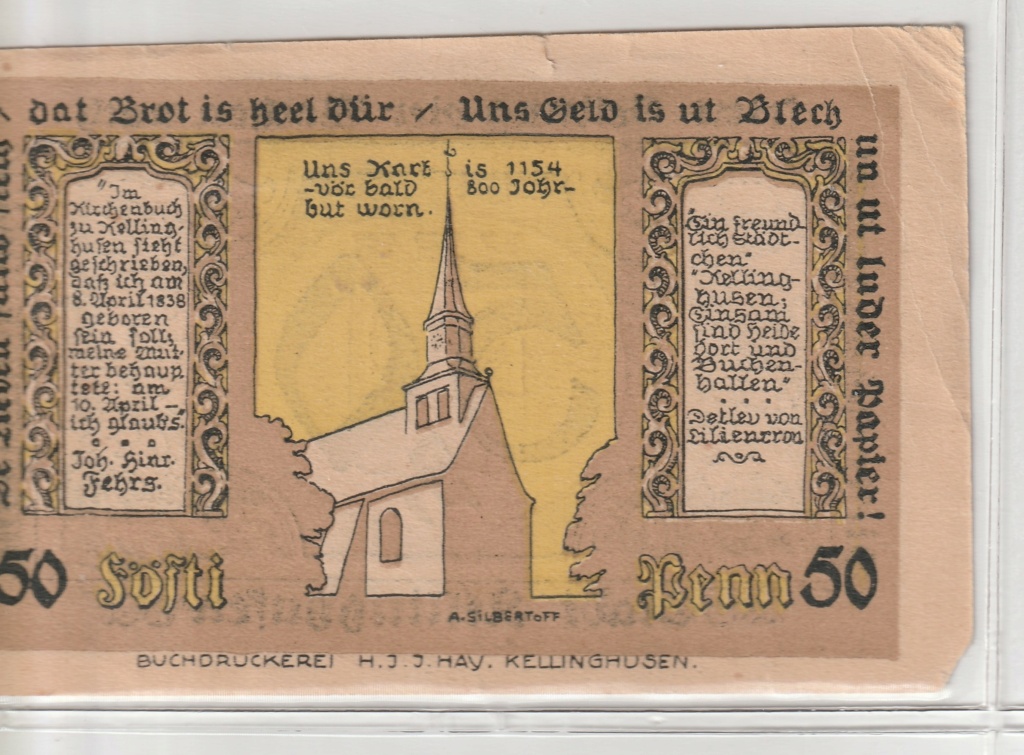 50 Pfennig de la ciudad de Kellinghusen, 1920 Rev26
