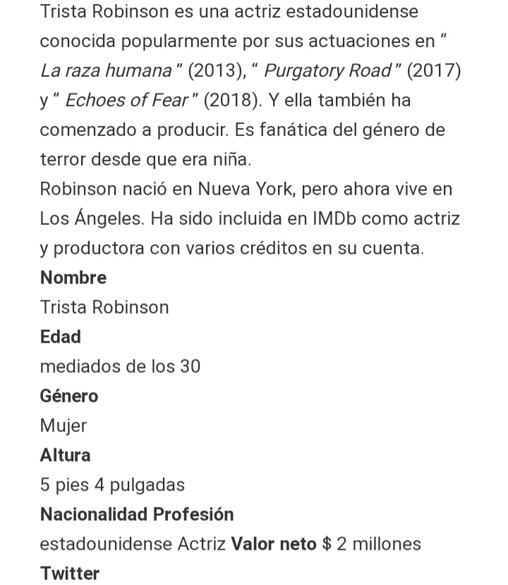 ¿Cuánto mide Trista Robinson? - Altura - Real height - Página 2 20210113
