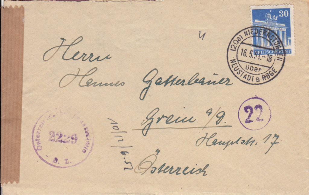 Österreich - Zensurnebenstempel Österreich nach 1945 Img52