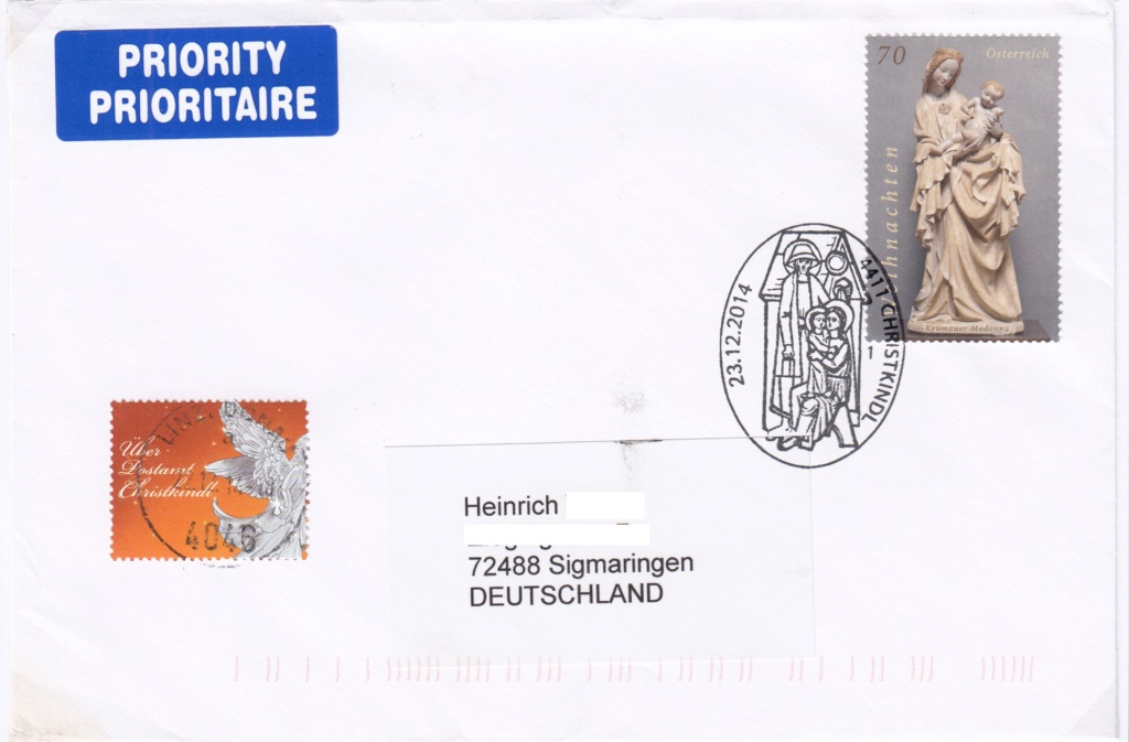 Postamt Christkindl  Leitzettel Img_0209