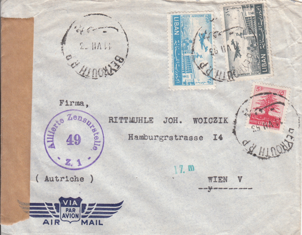 Post von seltenen Länder nach Österreich 1946 bis 1953 Img_0289