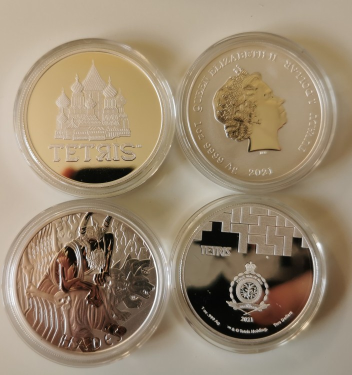 Niue Tetris St Basils Cathedral & Gods Of Olympus Hades 1 Oz Silver Bullion Coins Img_2012