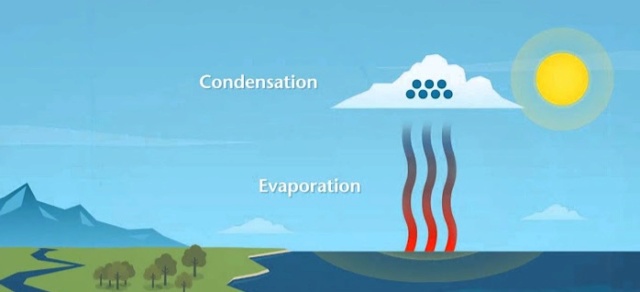 كيف يكون بخار الماء المتصاعد من البحار قطرات المطر  2797cc19