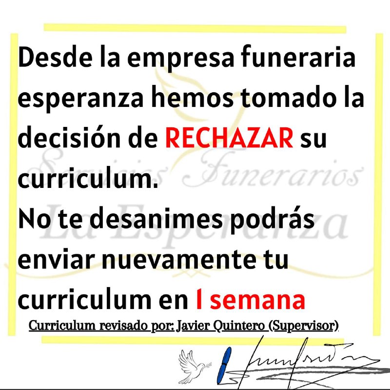 Curriculum a Funeraria Esperanza. 50818111
