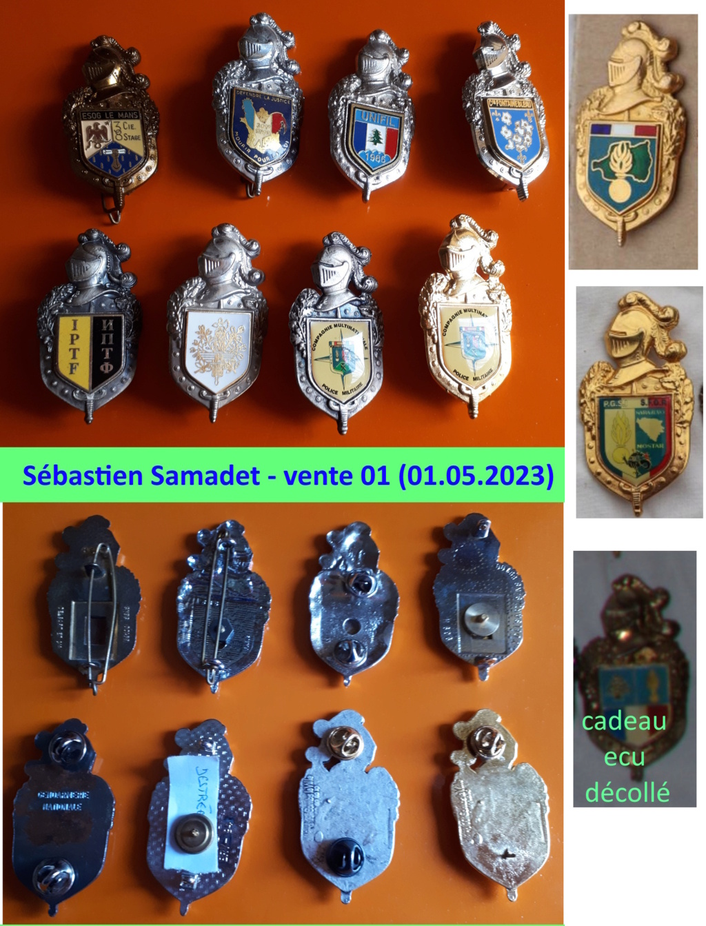 4 insignes gendarmerie Opex Receiv11