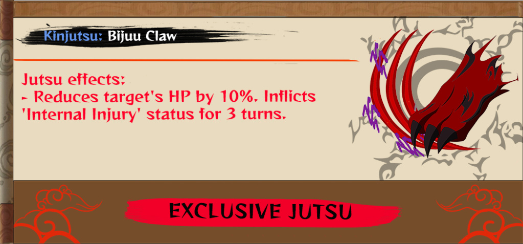 [Limited Jutsu] Kinjutsu: Bijuu Claw (Can Upgrade in Secret Shop) Bijuuc10