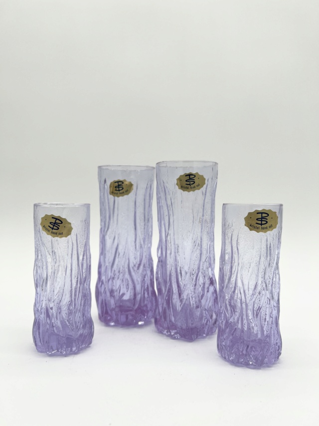 Alexandrite Bark Glass Tumblers with original sticker PS or SP Img_0811