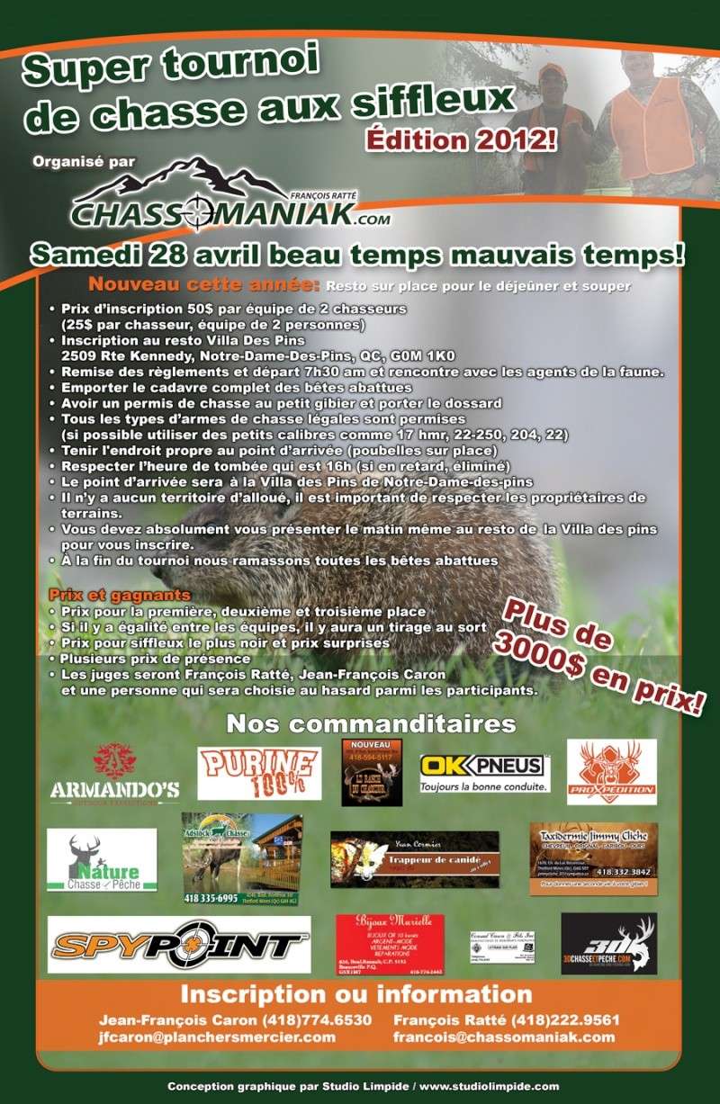 Tournoi de chasse aux siffleux Chassomaniak 28 avril 2012 Affich12