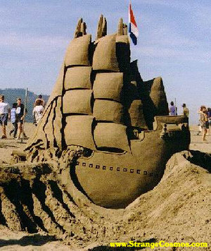 Sand sculptures Ship10