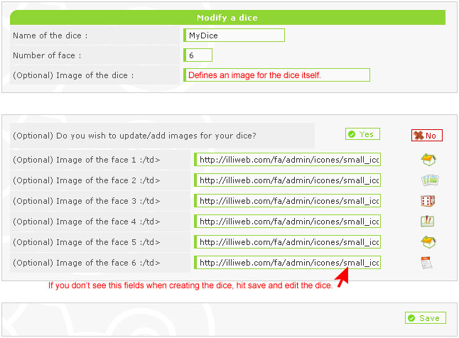 Text value of dices roll Dices_11