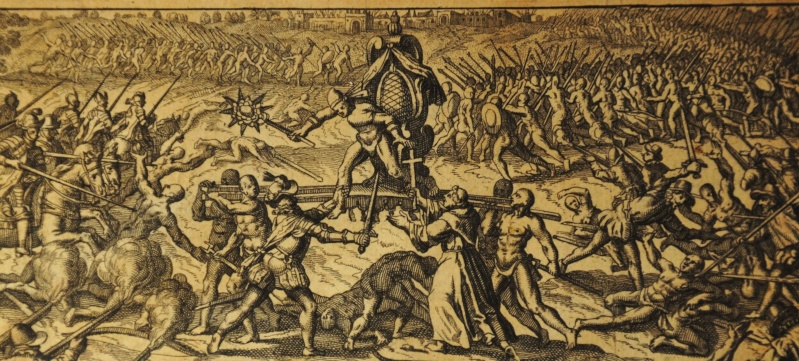 Gravure la capture de Atahualpa a la bataille de Cajamarca Théodore de Bry Dsc_0154