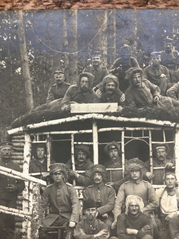 (E) Cpa camp allemand, soldat avec moustiquaires sur les mutzes. Daté 1916 679f4b10