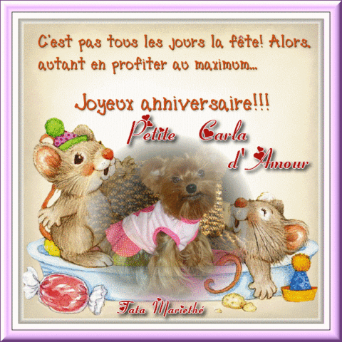Joyeux Anniversaire Petite Carla Joyeux Anniversaire Petite Carla