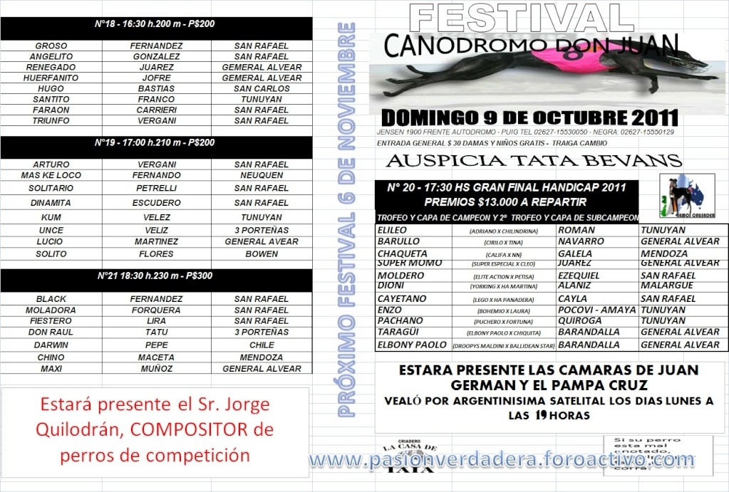 GRAN FINAL CAMPEONATO HANDICAP 2011 CANODROMO DON JUAN Progra18