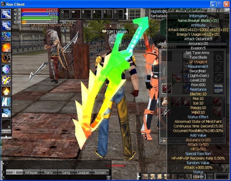 screenshot of +15 vibrant weapon Ran20020