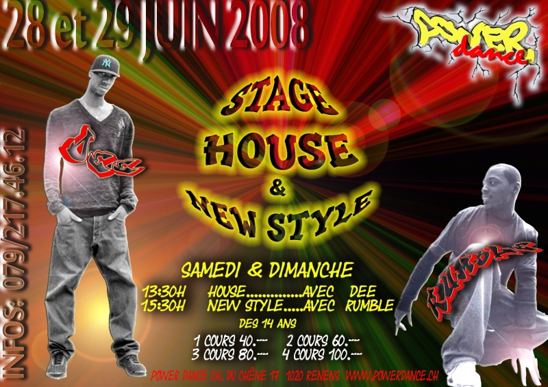 Stage house & newstyle avec Dee & Rumble Stage10