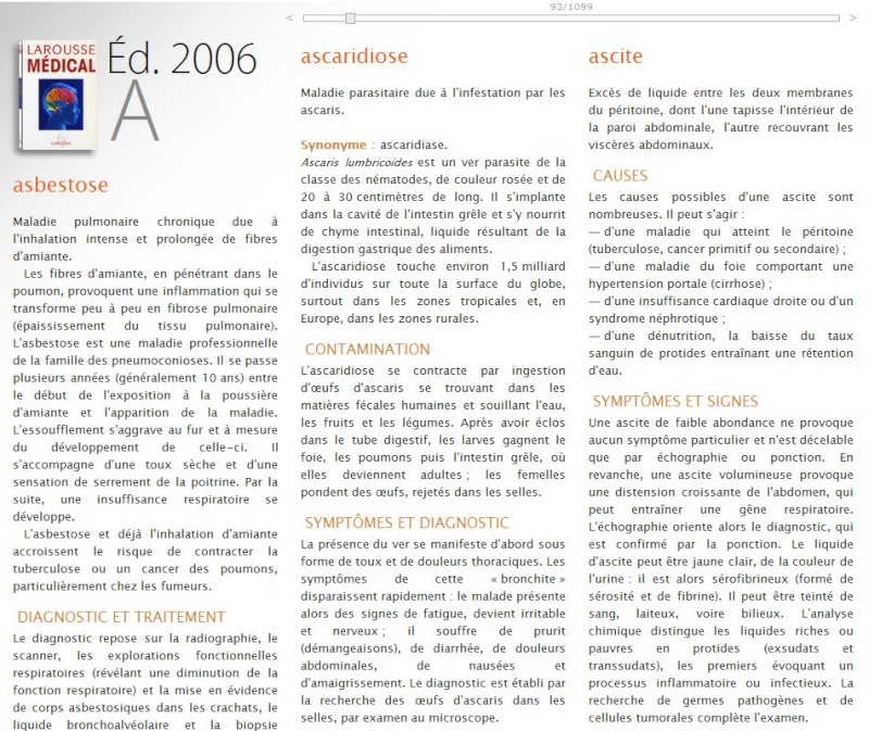 Larousse : Dictionnaire médical - Edition 2006 Captu399