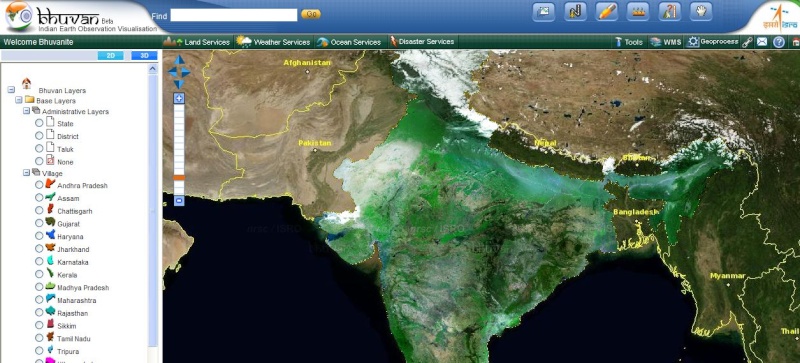 BHUVAN Un Google Earth made in India Captu578