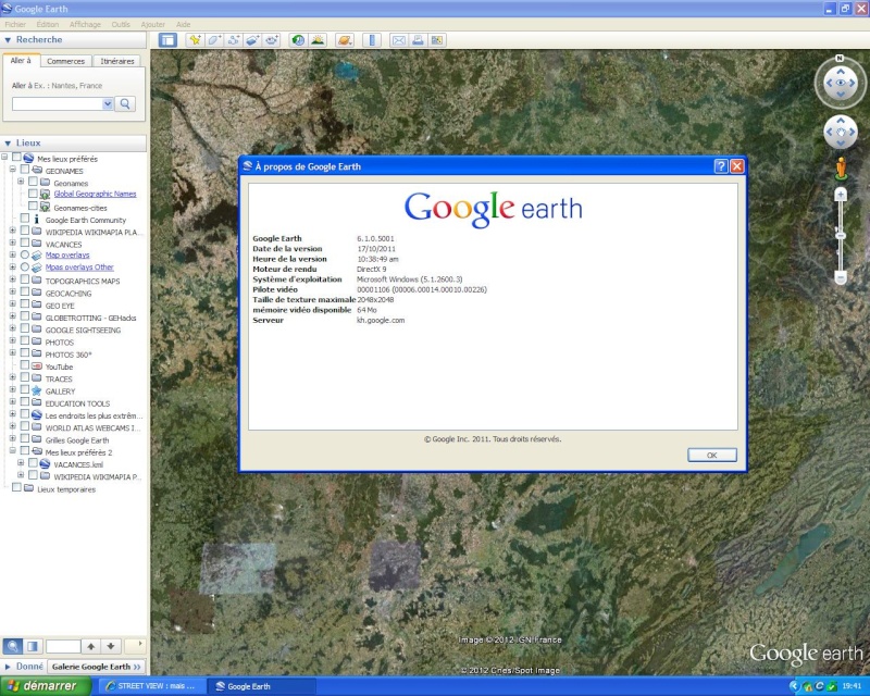 [résolu] STREET VIEW : mais où est passée la commande dans Google Earth 5 ? Sview10