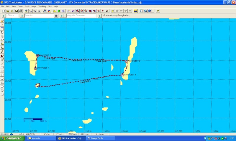 Trackmaker et Google Earth Test111