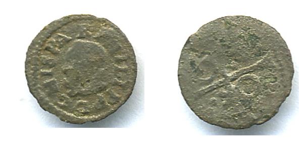 Dinero de Felipe IV (Barcelona, 1622-1655 d.C) Limp--10