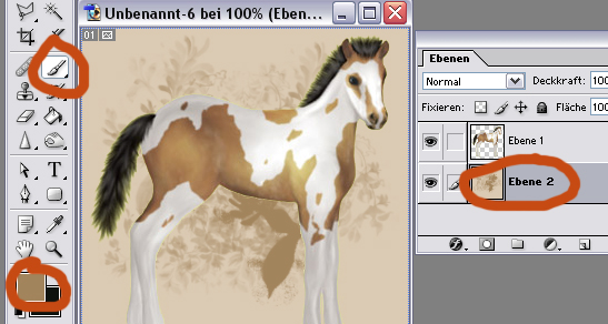 Photoshop 7.0 || Howrse-Pferde ausschneiden Malen10