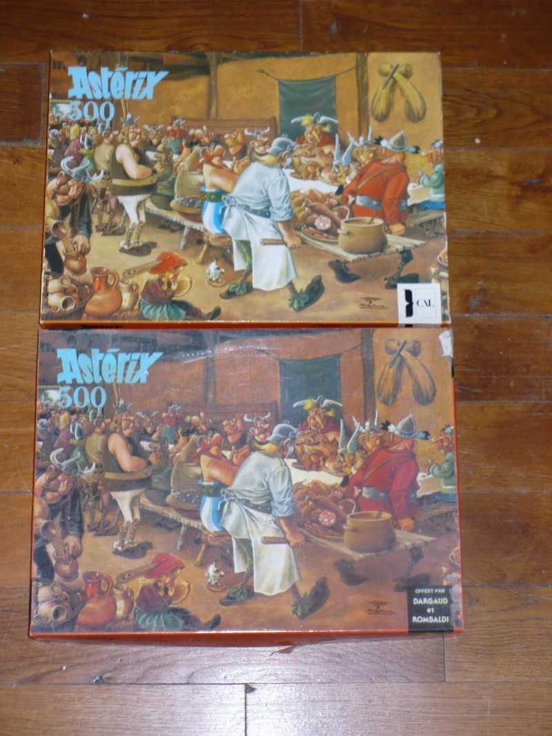 les différentes versions du  puzzle du "banquet"belge Astérix 00337