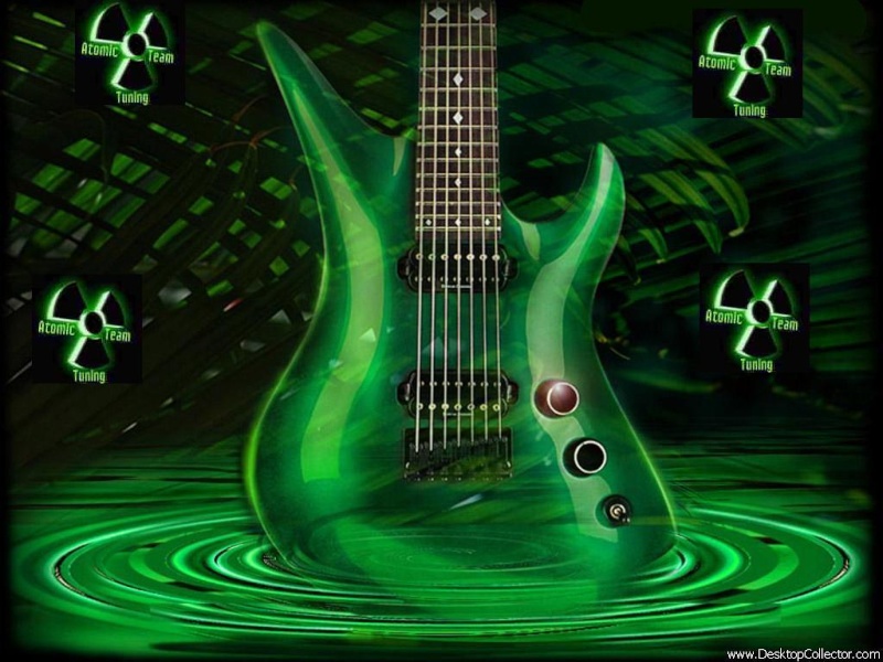 Algumas imagens com o simbolo do atomic Guitar10