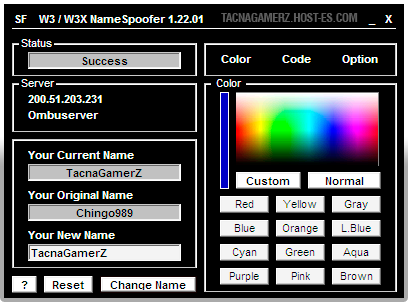 NameSpoofer: Cambia o ponle Color a tu Nick Previe16