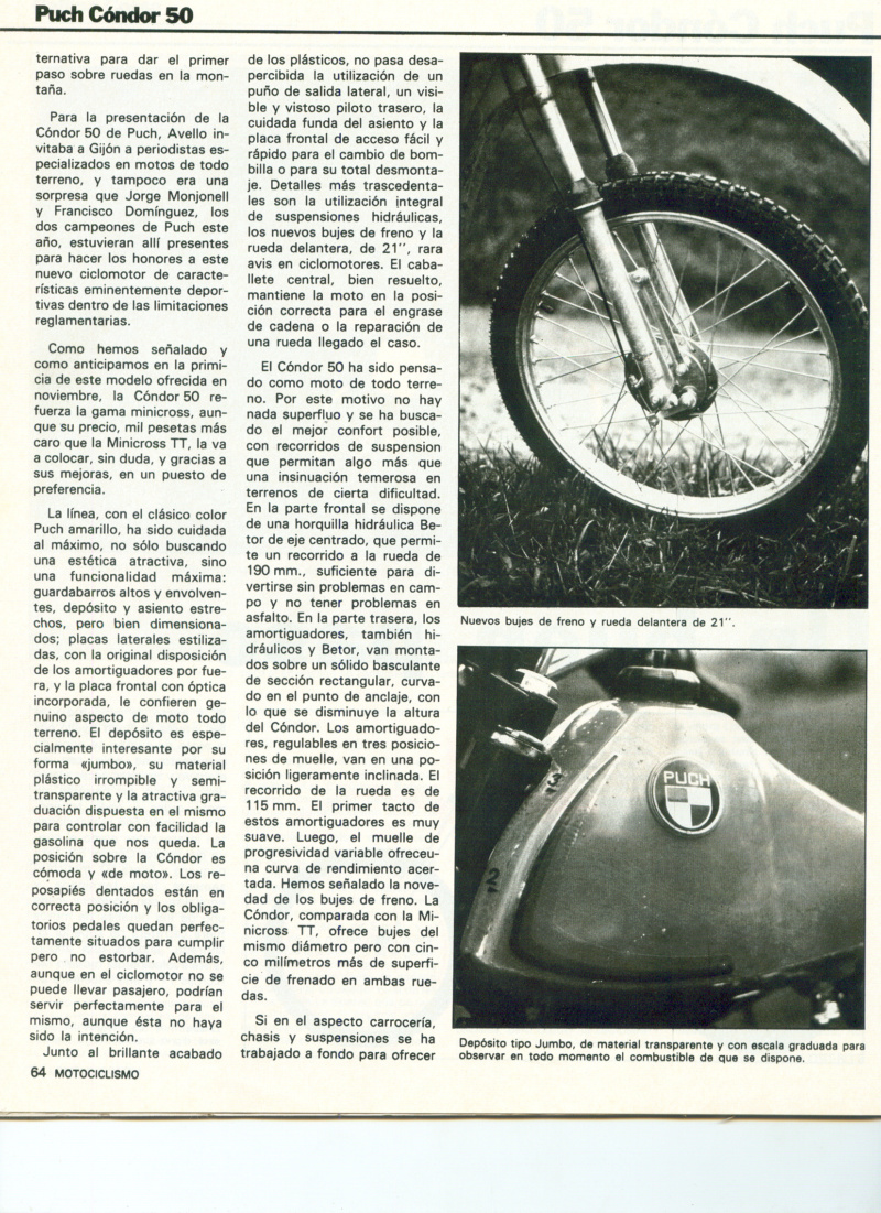 Motociclismo 735 - Enero 1982 - Puch MiniCross Condor 10082710