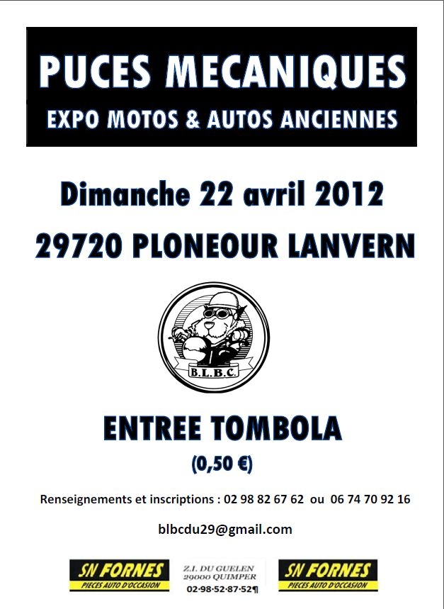 puces mecaniques 22/04/2012 ploneour lanvern (29) Affich10