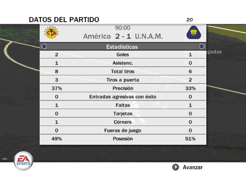 RESULTADOS DEL TORNEO Americ11