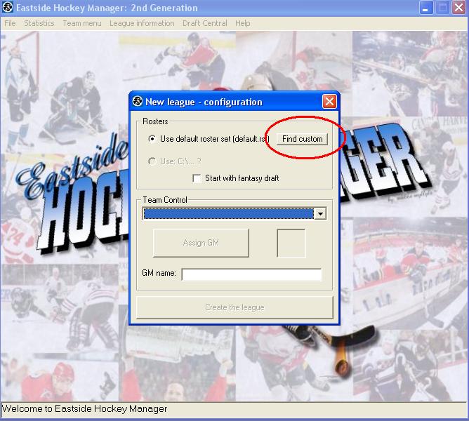 Comment commencer une ligue simulé/How to start a simulated hockey league Find_c11