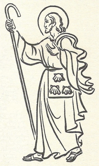 René Dionnet, dessinateur français d'art religieux St_jac11