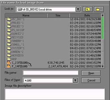 Sử dụng Boot CD để tạo file ghost và Bung Ghost 610