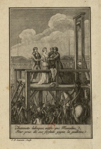 L'exécution de Marie-Antoinette le 16 octobre 1793, Marie-Antoinette conduite à l'échafaud Captur14