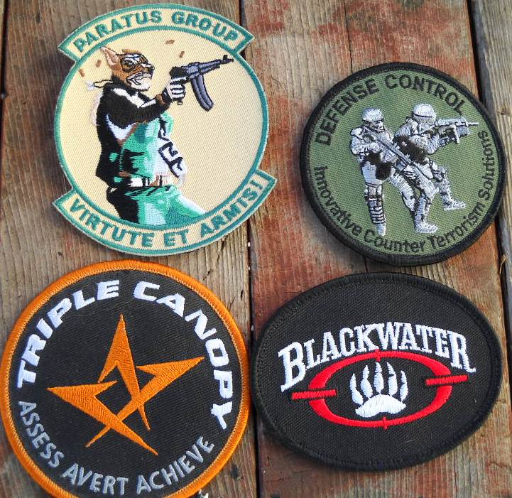 Contractor Patches - Blackwater, Paratus Group, Triple Canopy, and Defense Control 00317