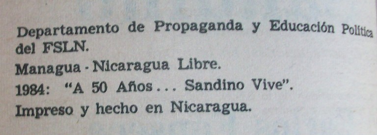 1980's Nicaraguan FSLN Propaganda Booklets 00547