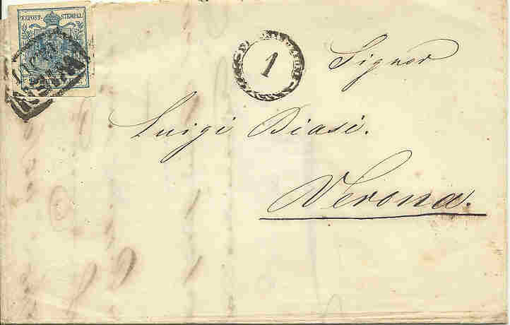 1850 - Wien-Stempel von 1850 bis 1858 1850_w10