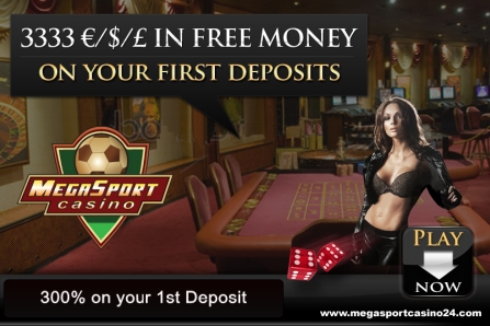 MegaSport Casino (Playtech) - 300% up to €300 First Deposit Bonus 7ys4sj10