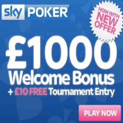 Sky Poker £10 No Deposit Bonus (Free Tournament Token) Kk_25010