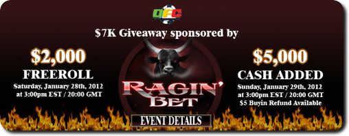 RaginBet Poker $2000 Freeroll and $5000 Cash Added, US Players Accepted Title923